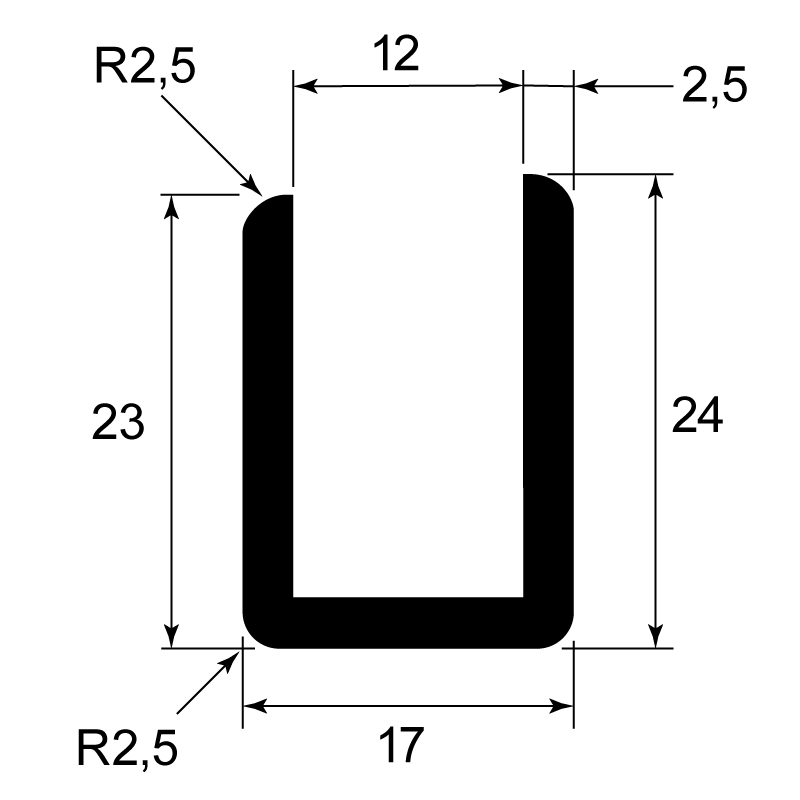 U-Profil gepresst / EN 755-2 / EN 755-9