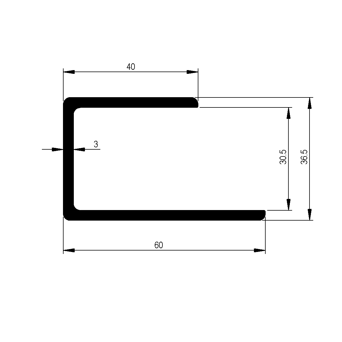 U-Profil gepresst / EN 755-2 / EN 755-9